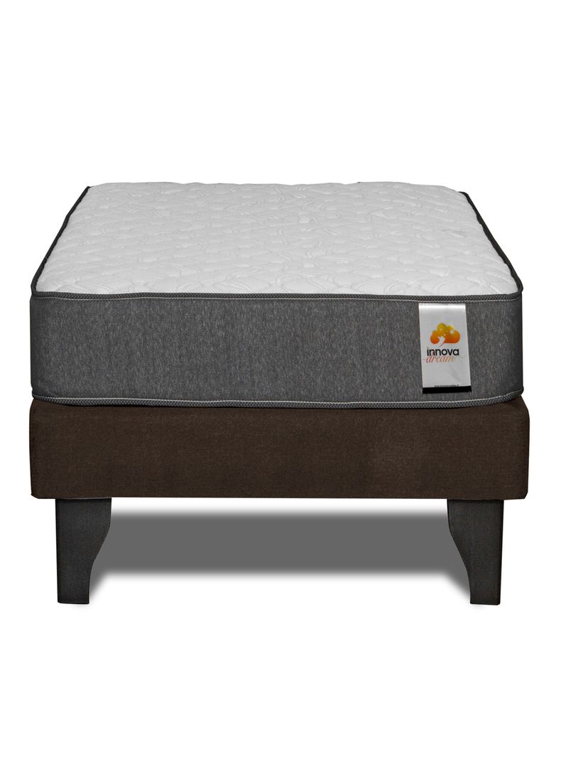 Cama Europea Silver 1 Plaza Chocolate-2