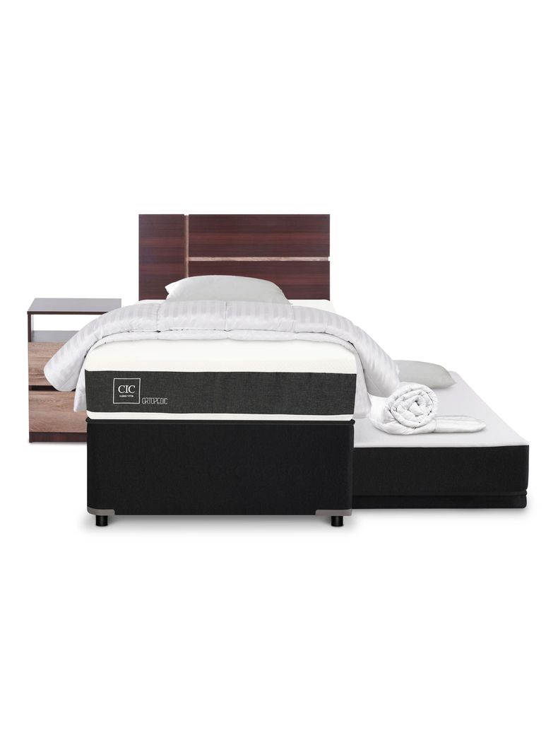Diván Cama Ortopedic Black + Set Enio + 2 Almohadas-2