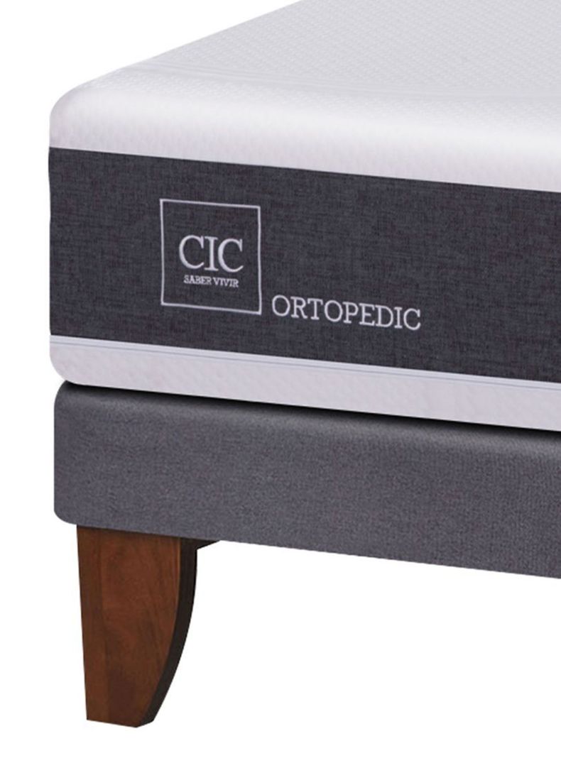 Cama Europea New Ortopedic 2 Plazas Base Normal + Almohadas-2