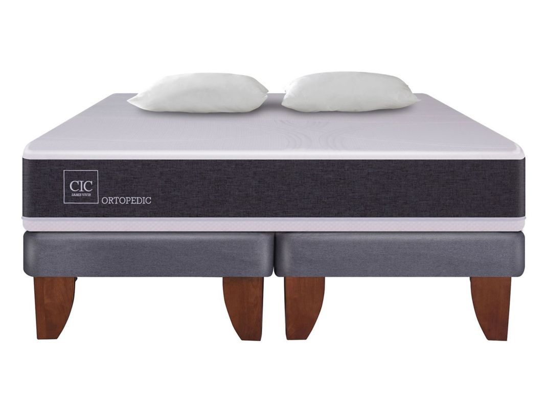 Cama Europea New Ortopedic King + Almohadas-1
