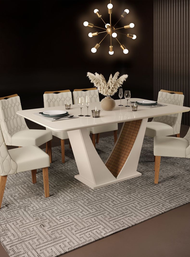 Juego de Comedor Dalila + 6 Sillas-5