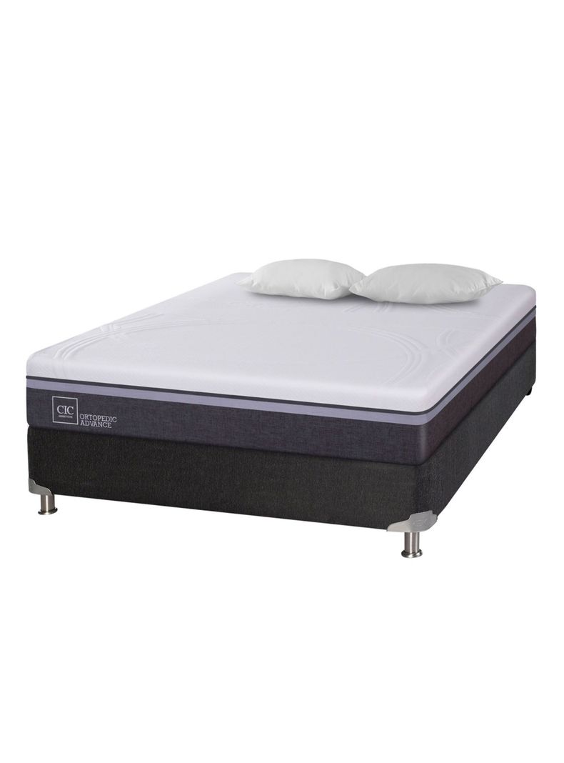 Box Spring Ortopedic Advance 2 Plazas Base Normal + Almohadas-0