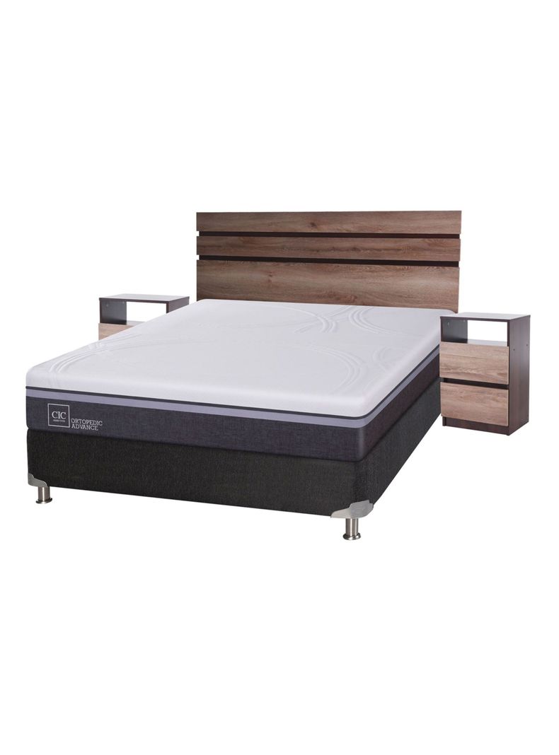 Box Spring Ortopedic Advance 2 Plazas Base Normal + Set Muebles Ares-0