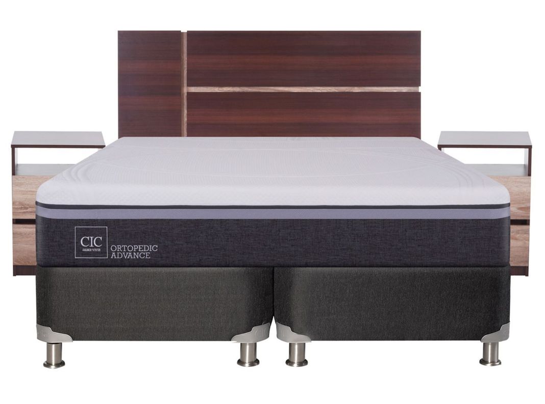 Box Spring Ortopedic Advance King + Set Muebles Enio-1