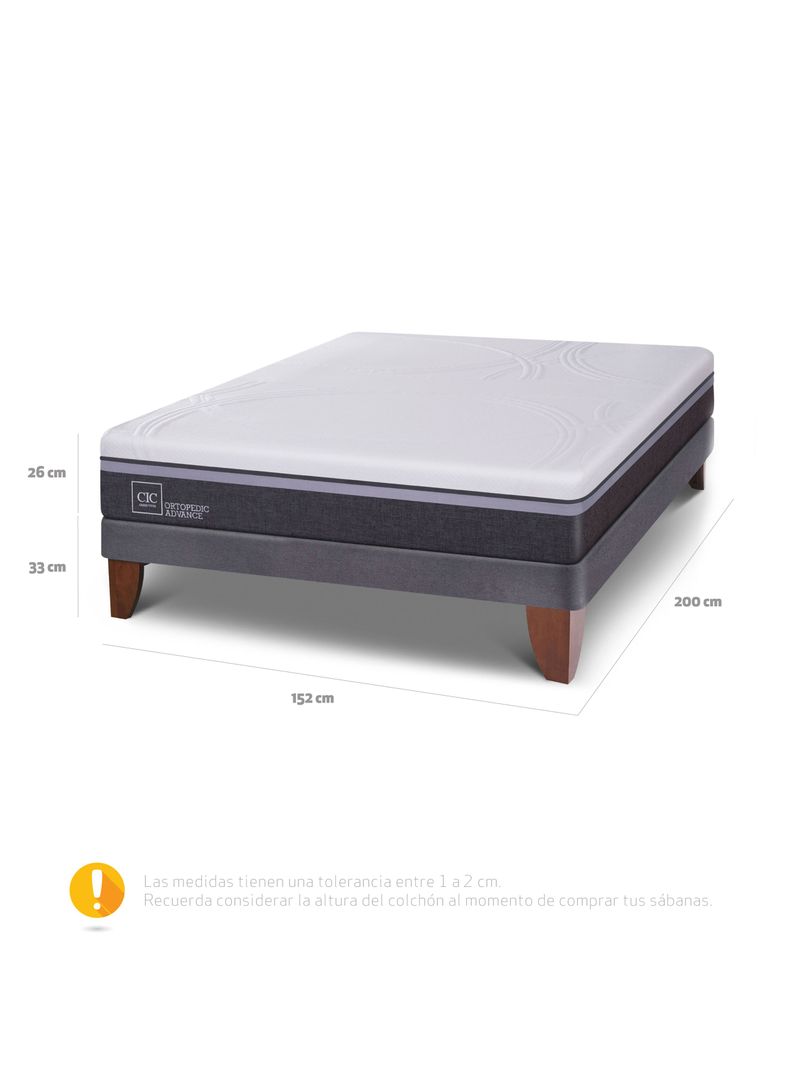 Cama Europea Ortopedic Advance 2 Plazas Base Normal-1