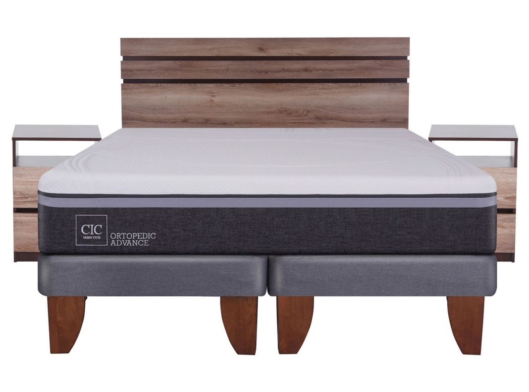 Cama Europea Ortopedic Advance King + Set Muebles Ares-1