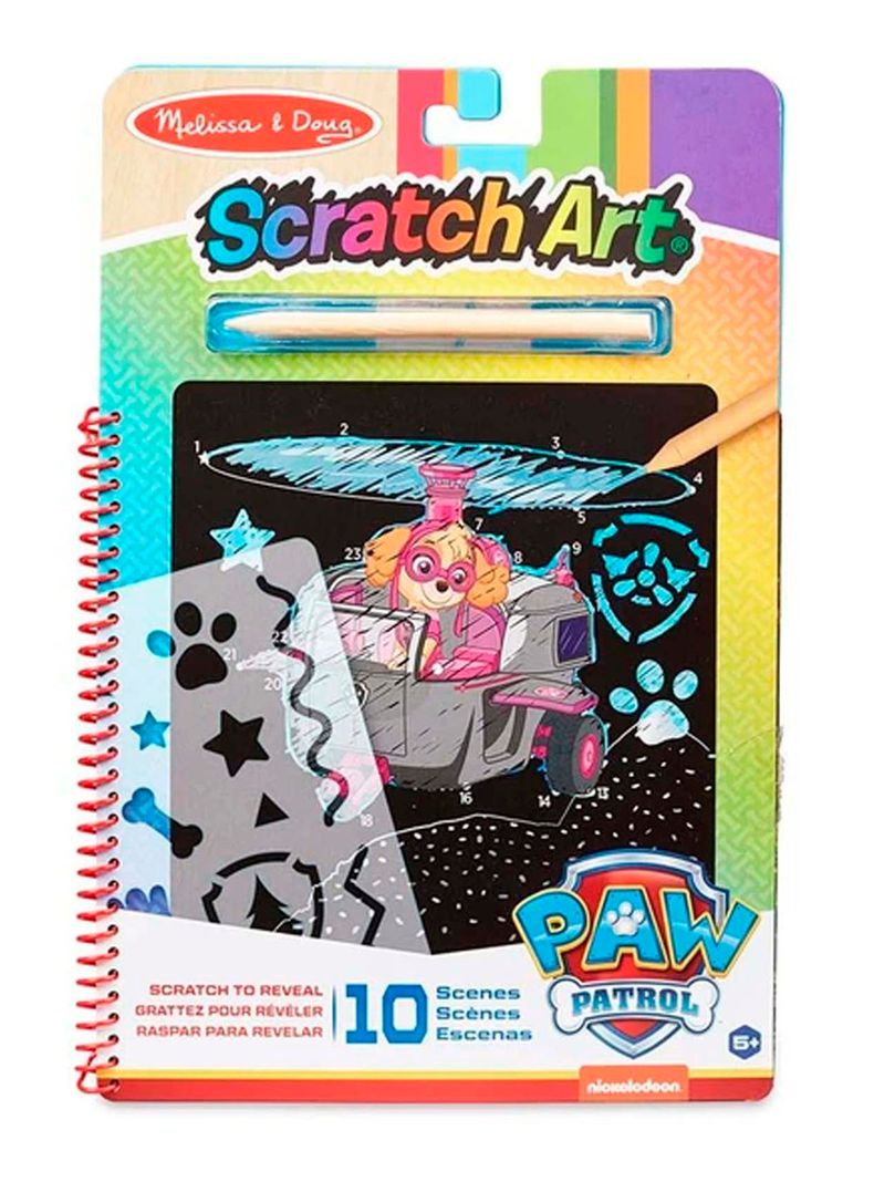 Paw Patrol Melissa & Doug Scratch Art Skye Caramba-1