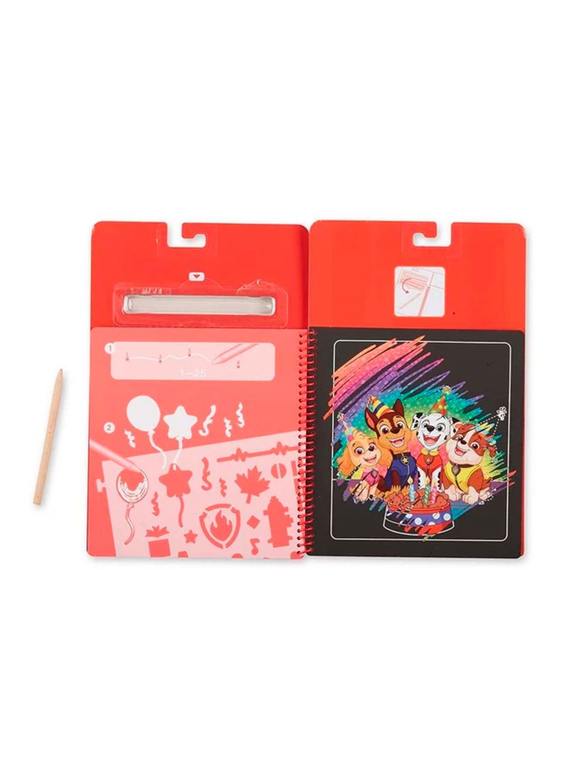 Paw Patrol Melissa & Doug Scratch Art Marshall Caramba-1