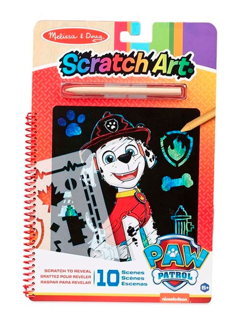 Paw Patrol Melissa & Doug Scratch Art Marshall Caramba-2