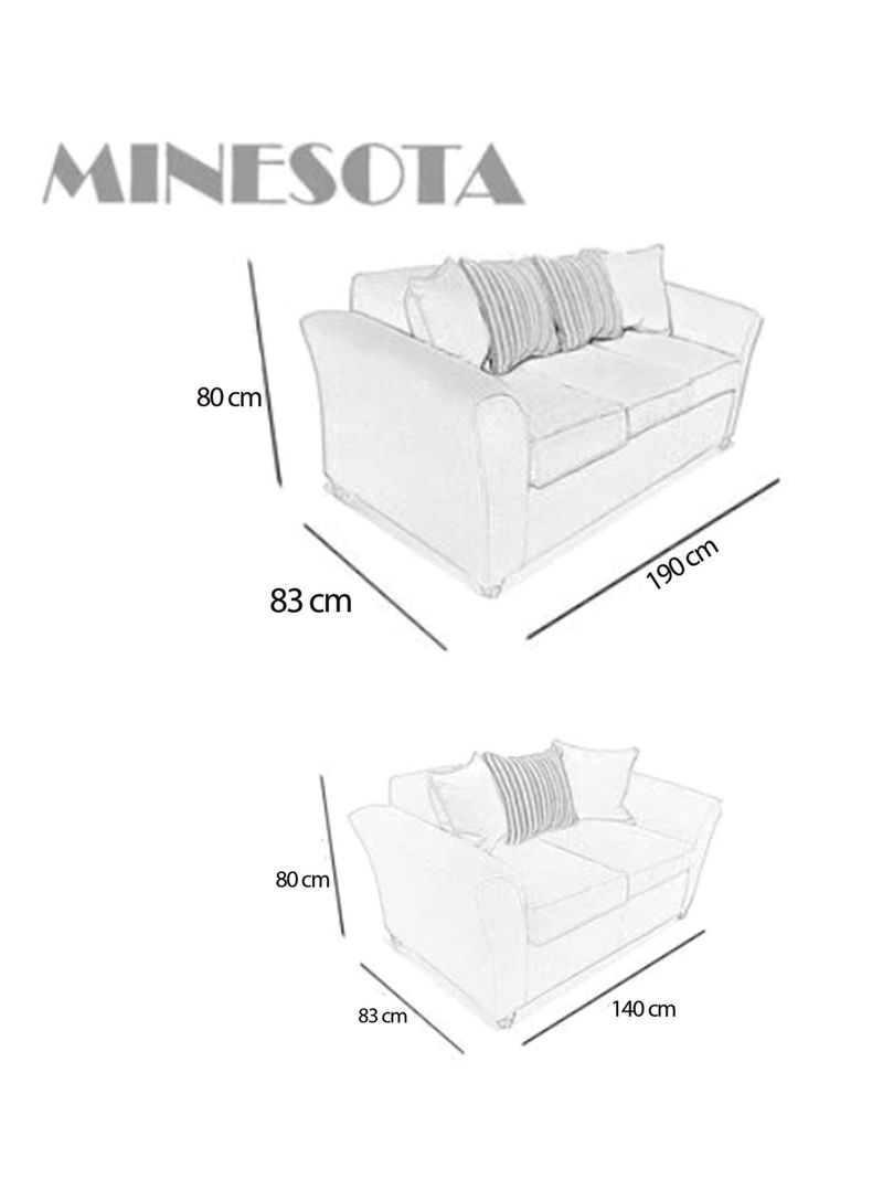 Juego de Living Minesota 3.2 Cuerpos Tela/PU-1