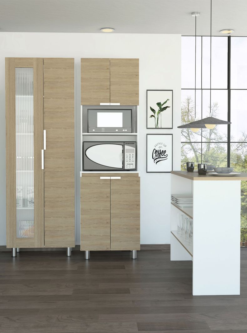 Mueble Alacena + Mueble Microondas + Barra Auxiliar-4