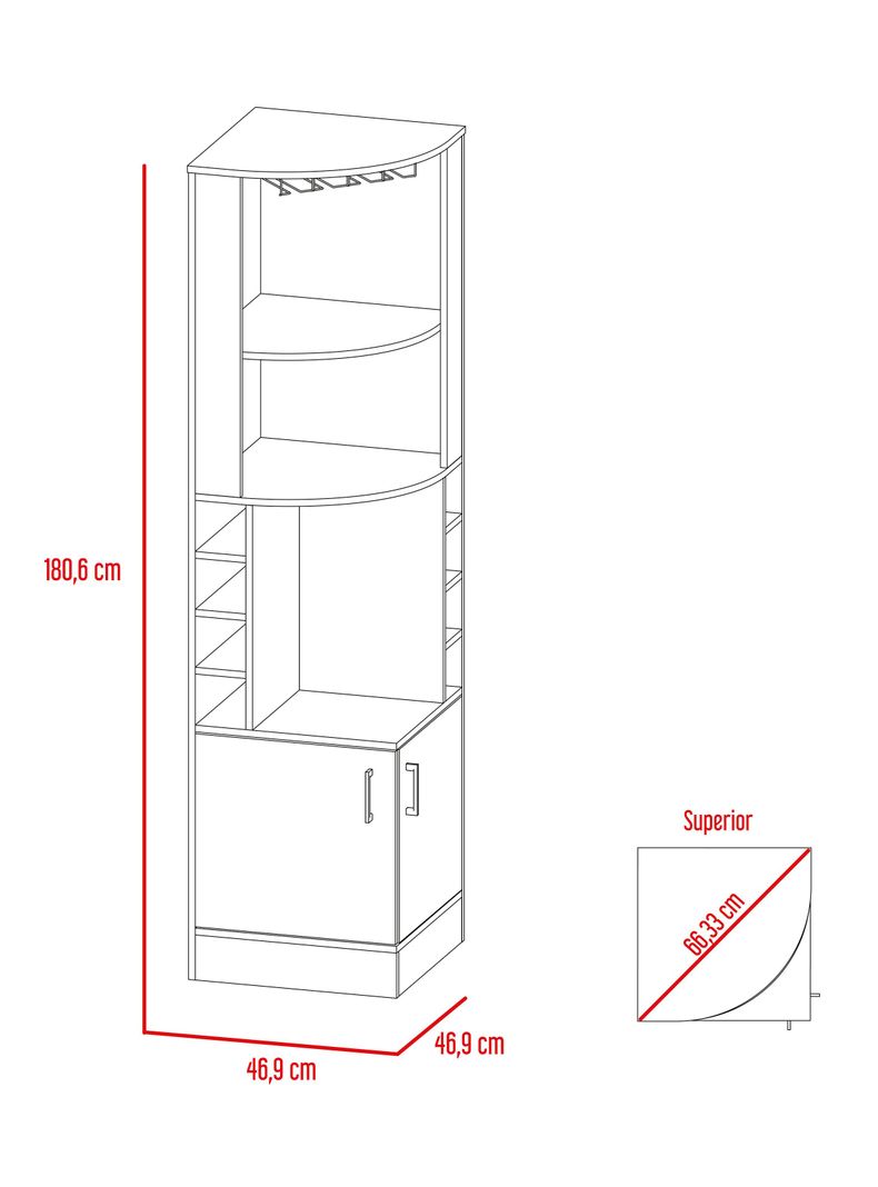 Set Bar Esquinero + Panel TV 55" Beijing-3
