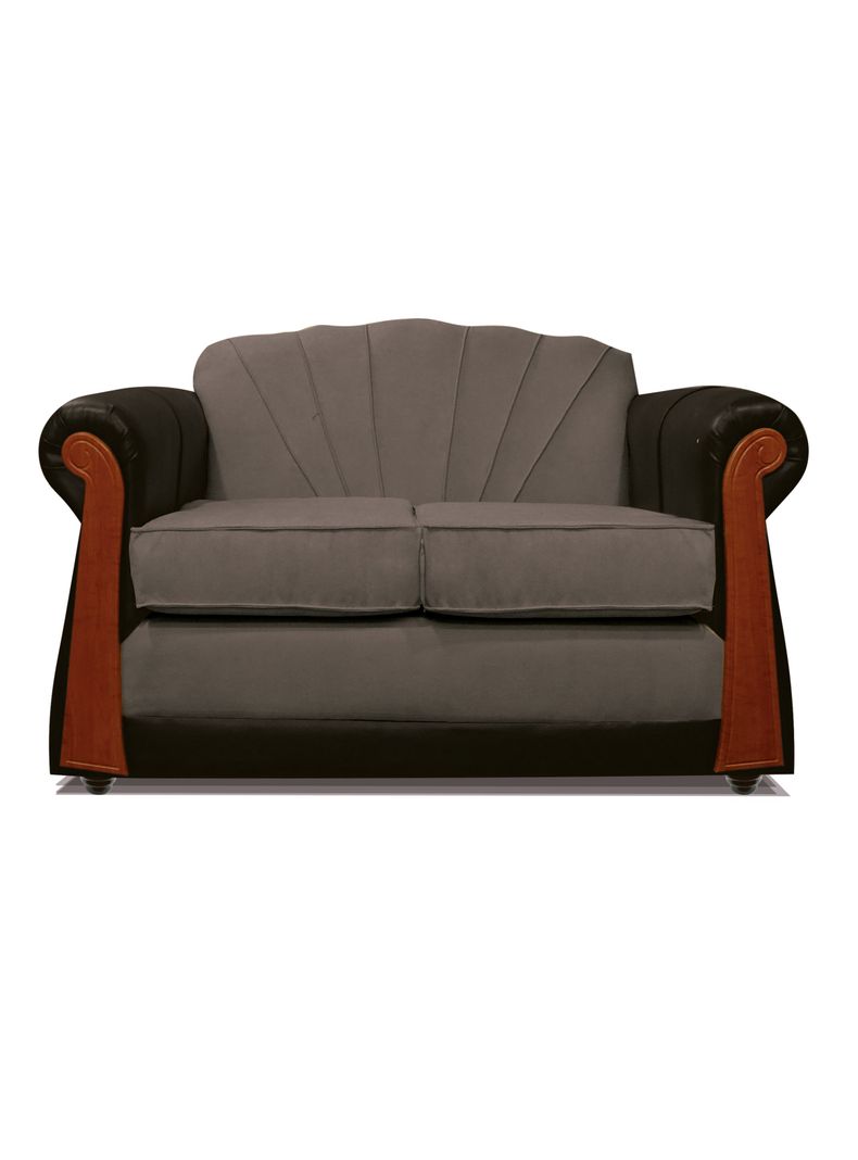 Sofa Marsella 2 Cuerpos Tela/Pu Gris