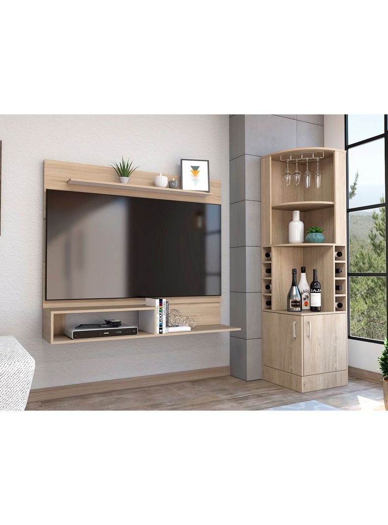 Bar Esquinero + Panel TV 55" Beijing-5