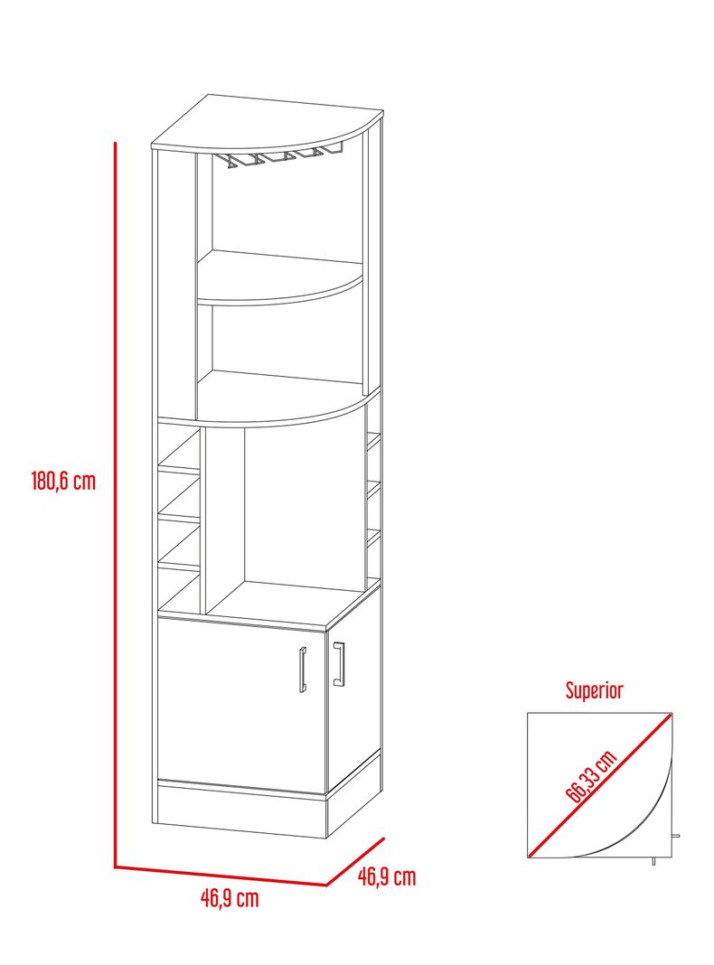 Bar Esquinero + Rack Extensible 40" Beijing-1
