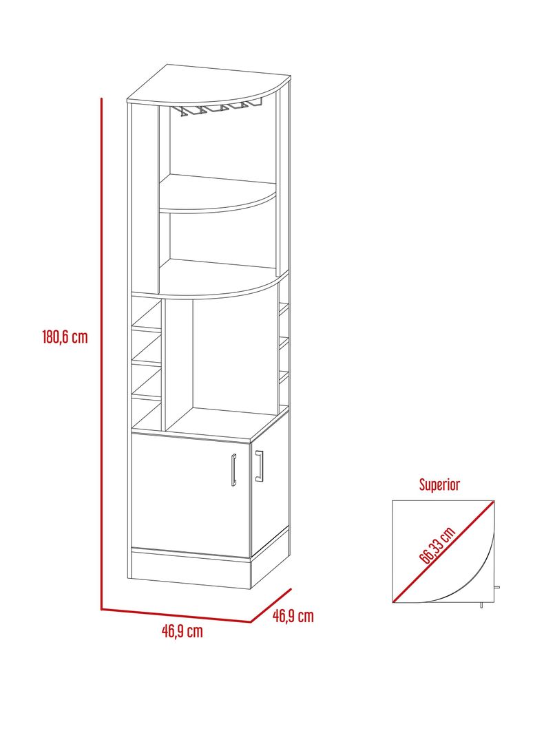 Bar Esquinero + Rack TV 40" Extensible Beijing-2