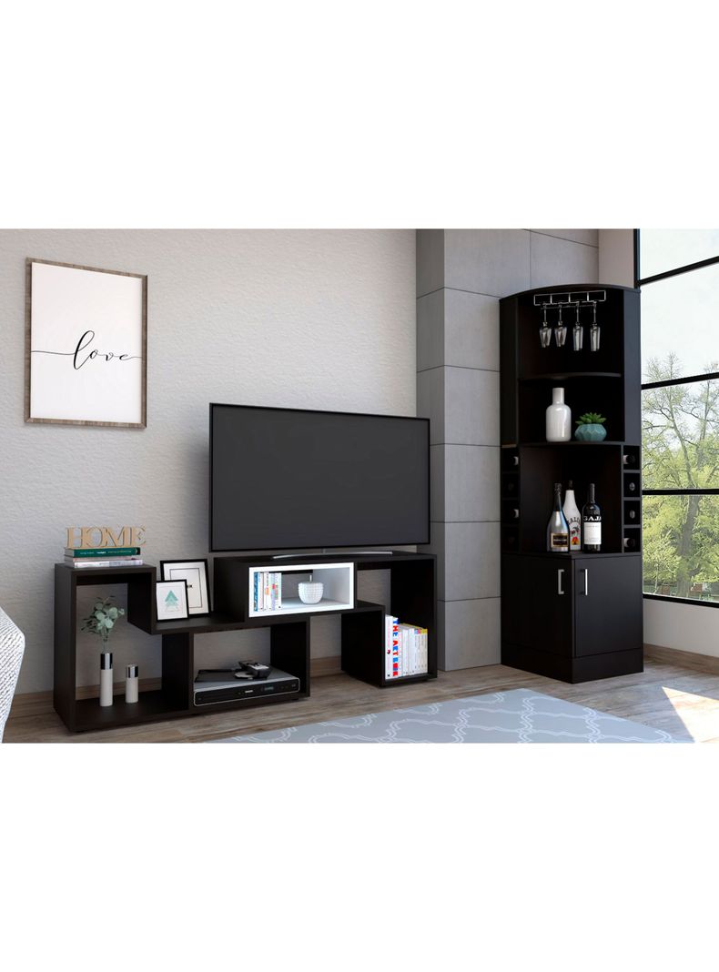 Bar Esquinero + Rack Extensible TV 40" Beijing-5