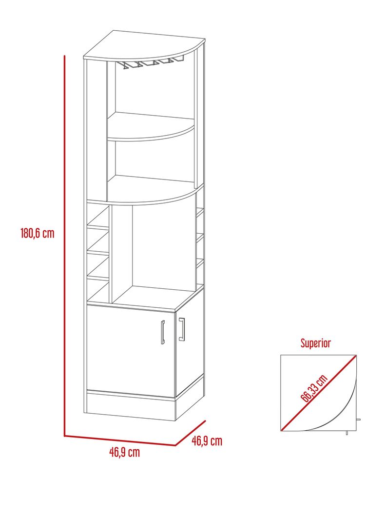 Bar Esquinero + Rack Extensible TV 40" Beijing-2