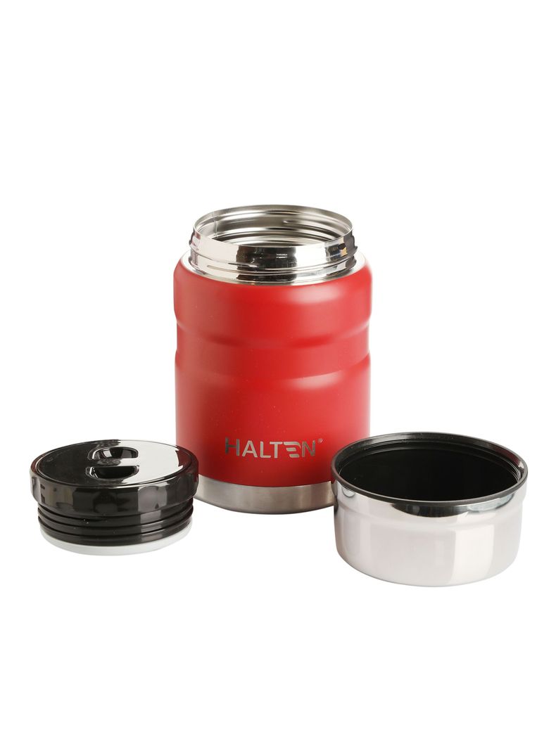 Termo Comida Acero Inox 0.75 Litros Rojo-1