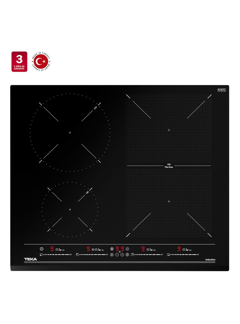 Encimera de Inducción 4 Platos IZF 64440 MSP BK Negro-2