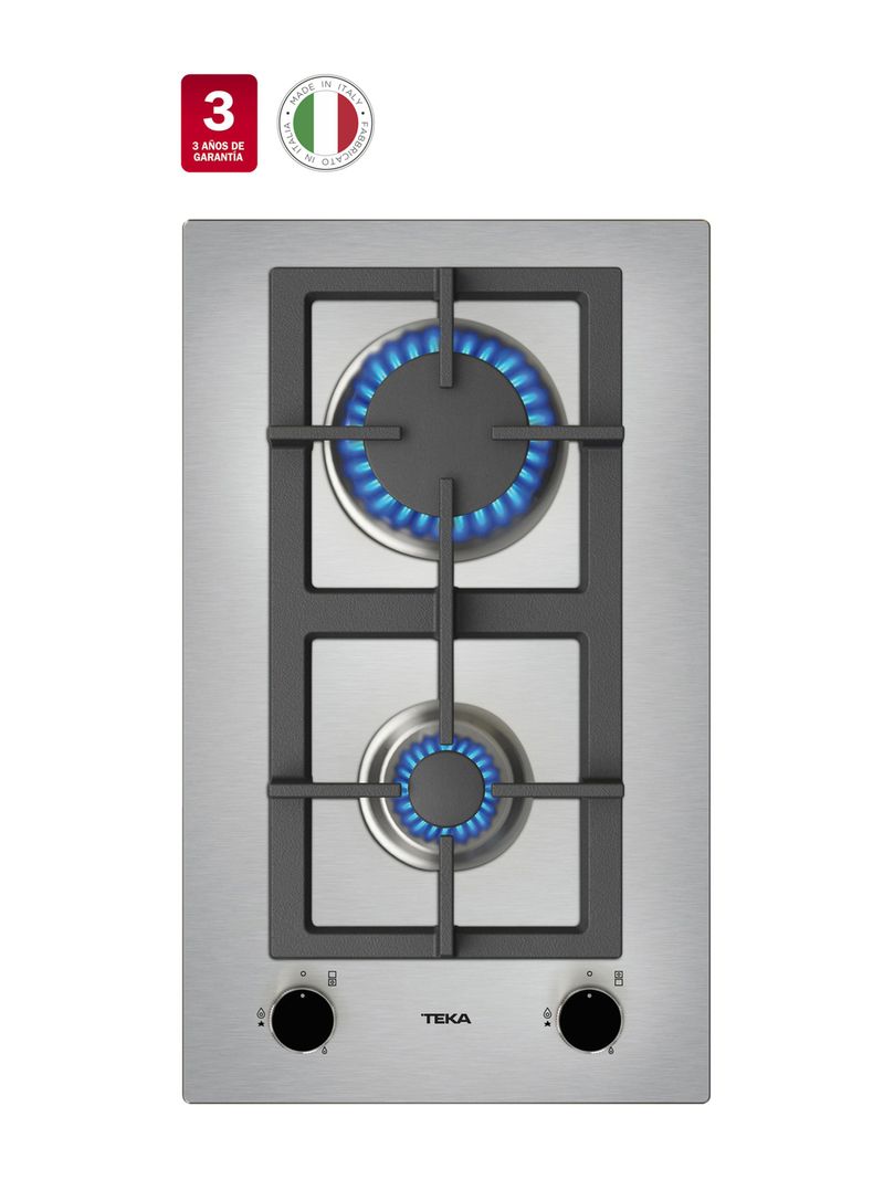 Cocina Encimera a Gas Modular 2 Quemadores EFX 30.1 2G AI AL CI Plata-2