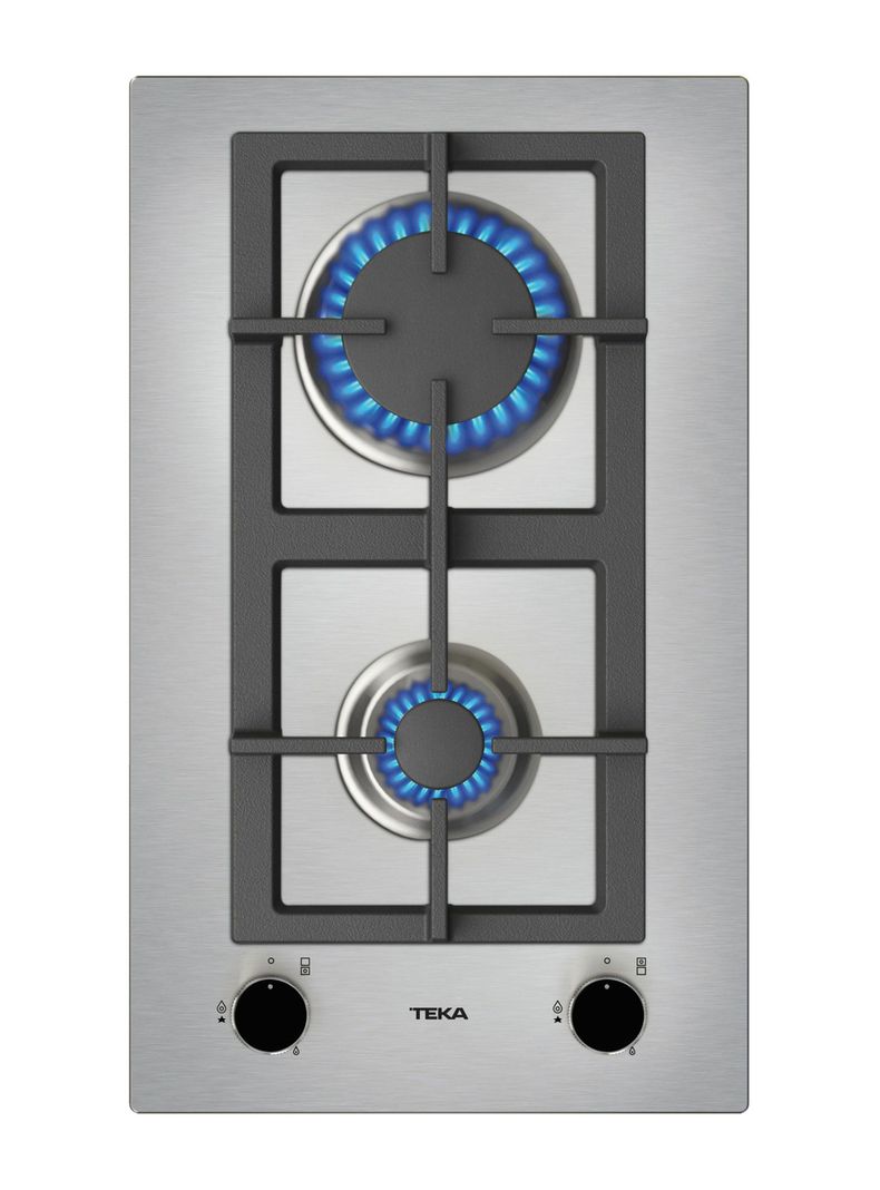 Cocina Encimera a Gas Modular 2 Quemadores EFX 30.1 2G AI AL CI Plata-0