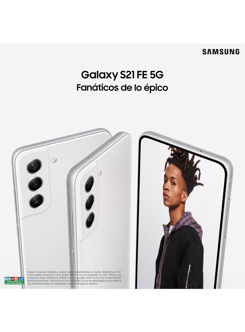 Smartphone Galaxy S21 FE 5G 256GB White Samsung | Paris.cl