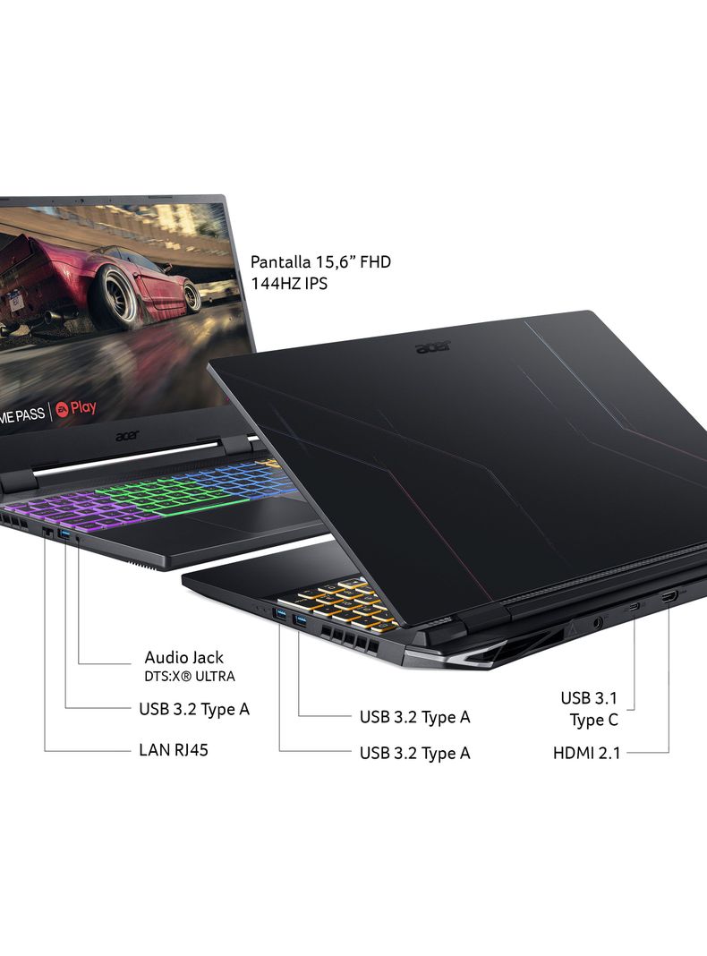 Notebook Acer Nitro 5 AN515-46-R69R-1 AMD Ryzen 7 NVIDIA 3070Ti 32GB RAM 1024GB SSD 15.6" 144Hz-5