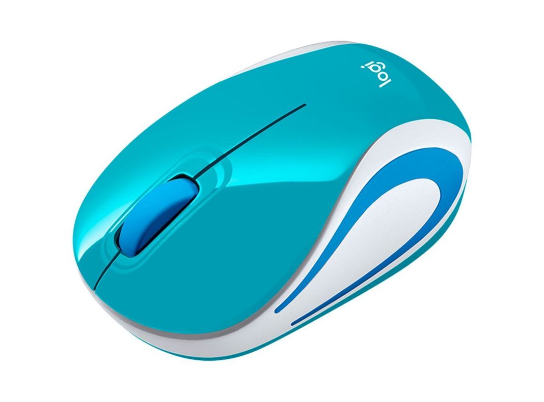 Mouse Logitech Inalámbrico M187 Celeste-0