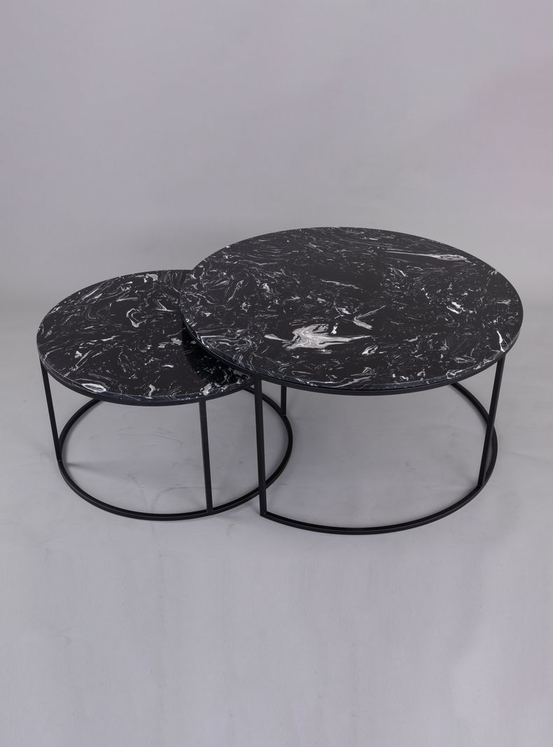 Set de Mesa de Centro Grande y Pequeña Marmol-1