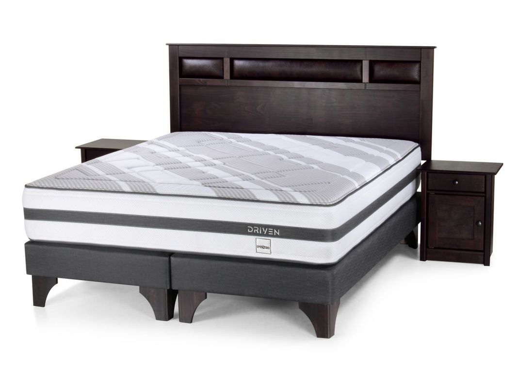 Box Spring Driven 2 Plazas Base Dividida + Set Muebles Bilbao