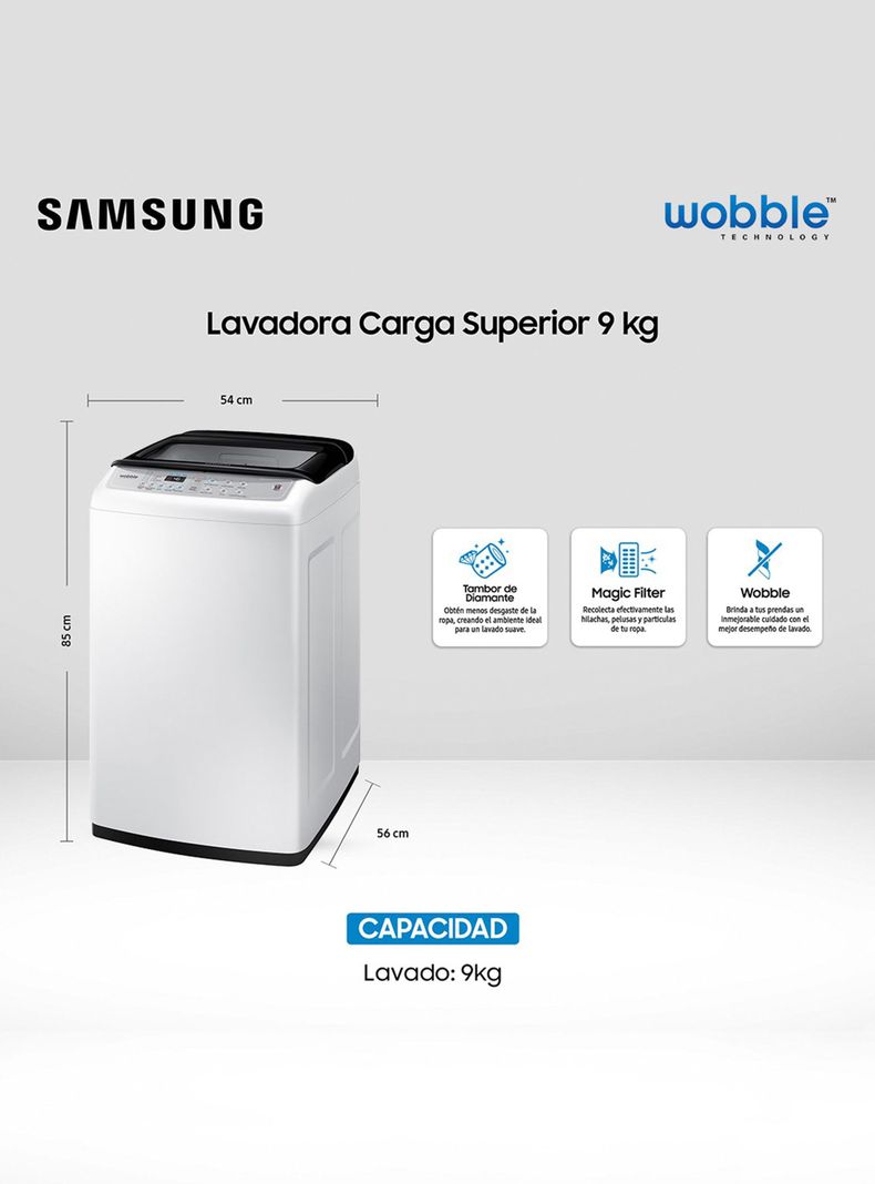 Lavadora Superior 9 Kg WA90H4400SW/ZS-8