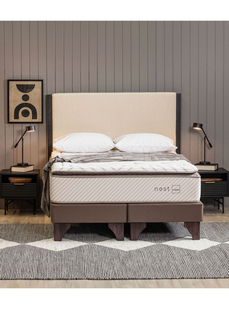 Cama Europea Nest 2 Plazas Base Dividida-1