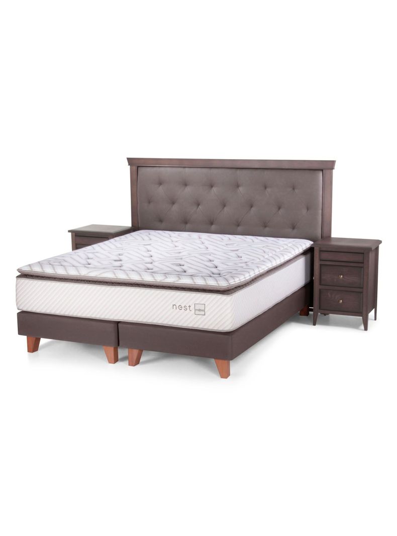 Cama Europea Nest King Base Dividida + Set Muebles Brera 50-0