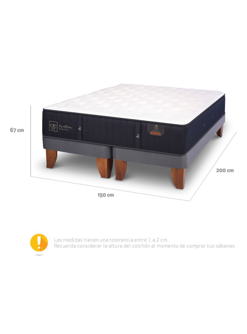 Cama Europea Premium 2 Plazas Base Dividida-1