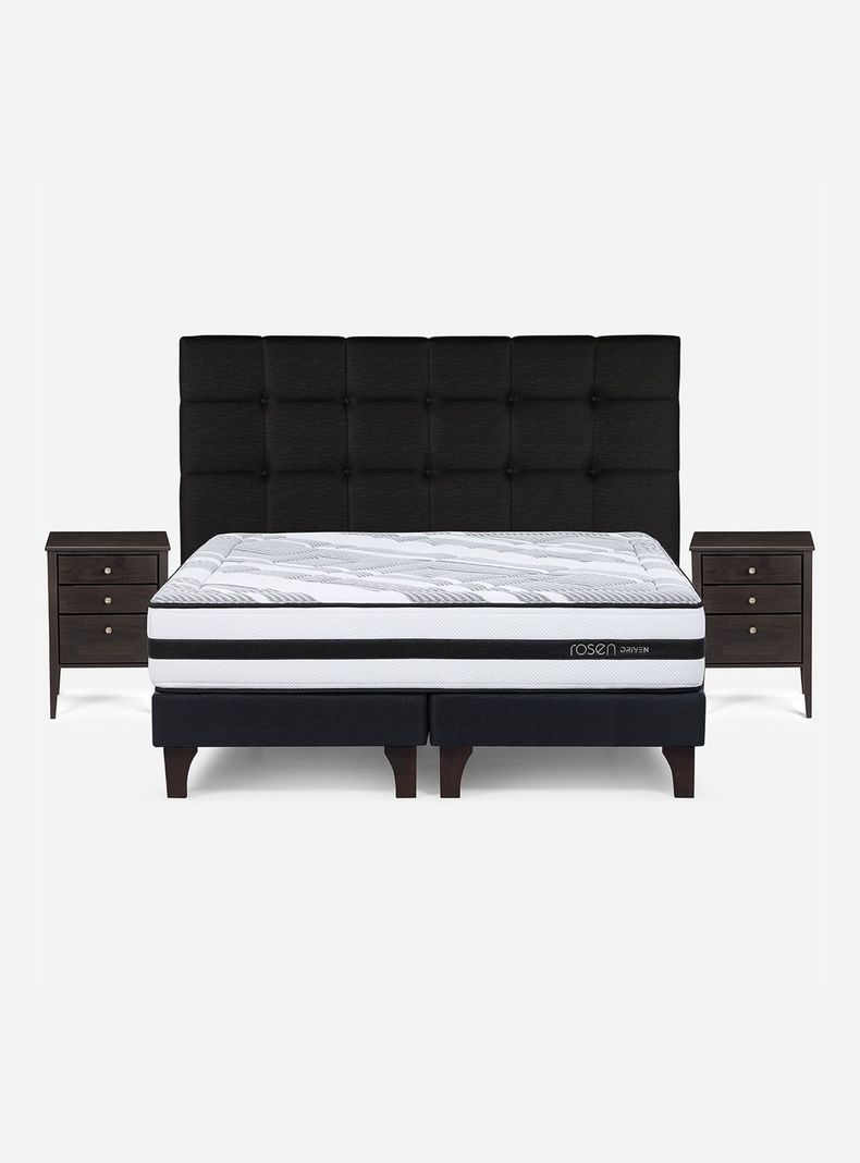Cama Europea Driven King + Set Muebles Issey-1