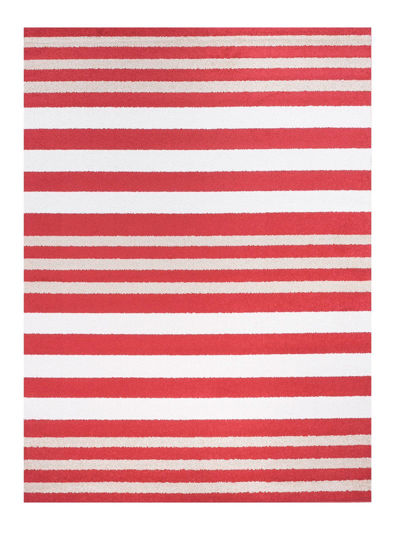 Bajada de Cama Kaleb 50x90 cm Rayas Rojas-0