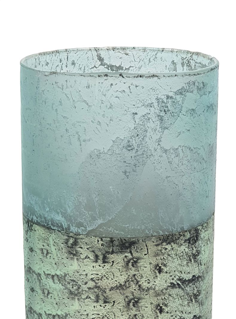 Candelabro Vidrio Azul M-3