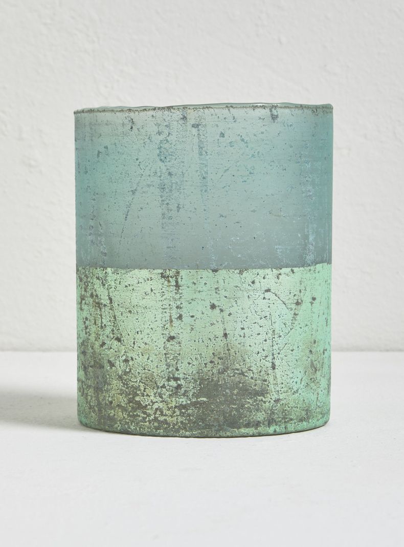 Candelabro Vidrio Azul M-0