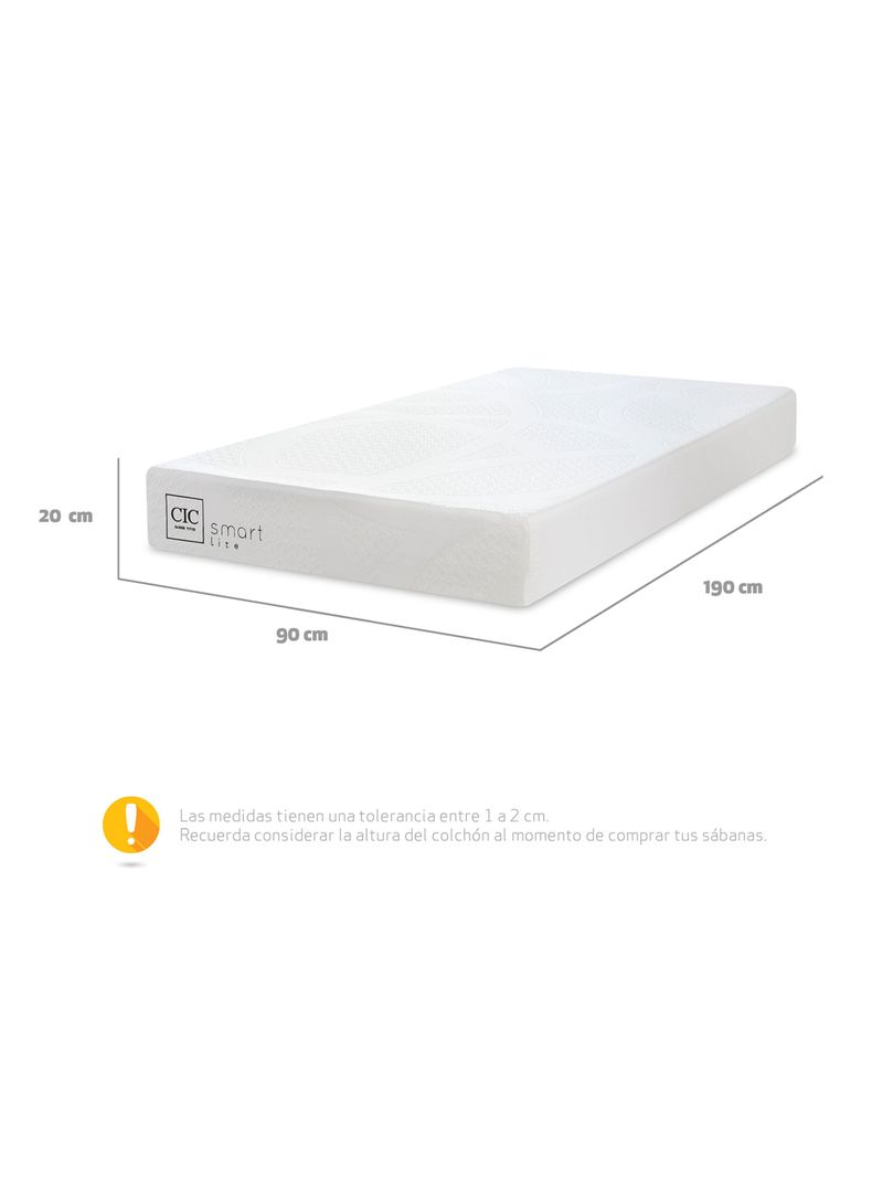 Colchón Smart Lite 1 Plaza x 190 cm-1