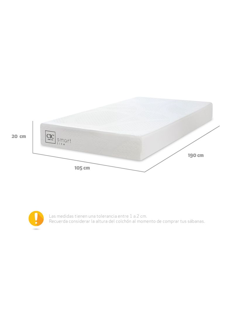 Colchón Smart Lite 1.5 Plazas x 190 cm-1
