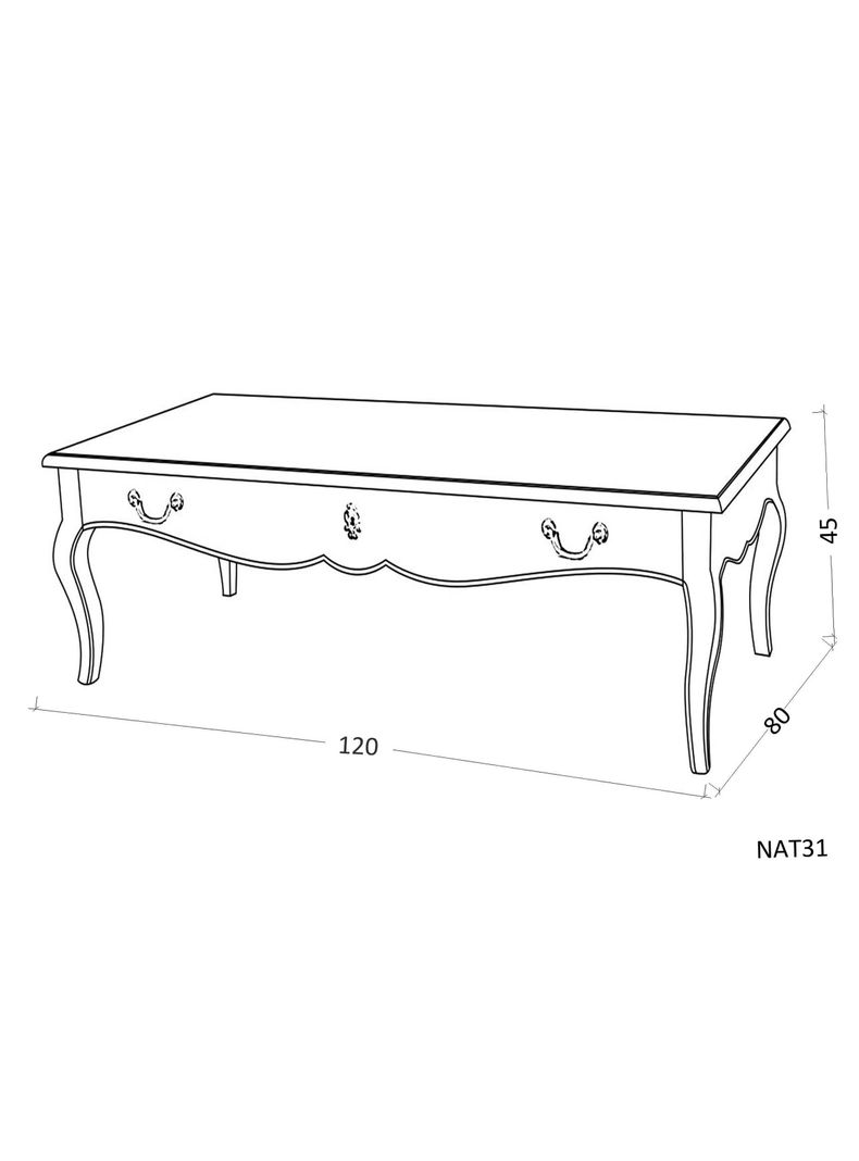 Mesa de Centro Rosa 80x120 cm-2