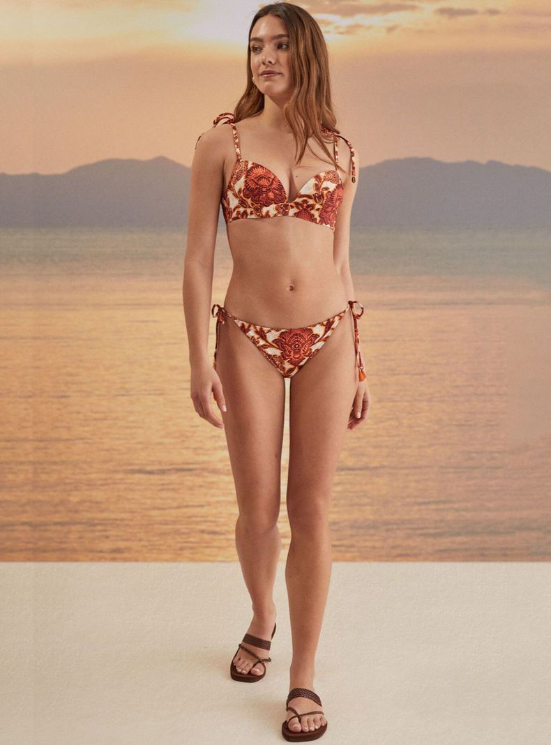 Top Bikini con Aro Flores-3