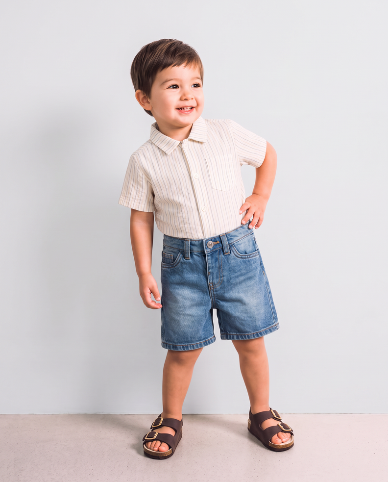 Short Desgastado con 4 Bolsillos