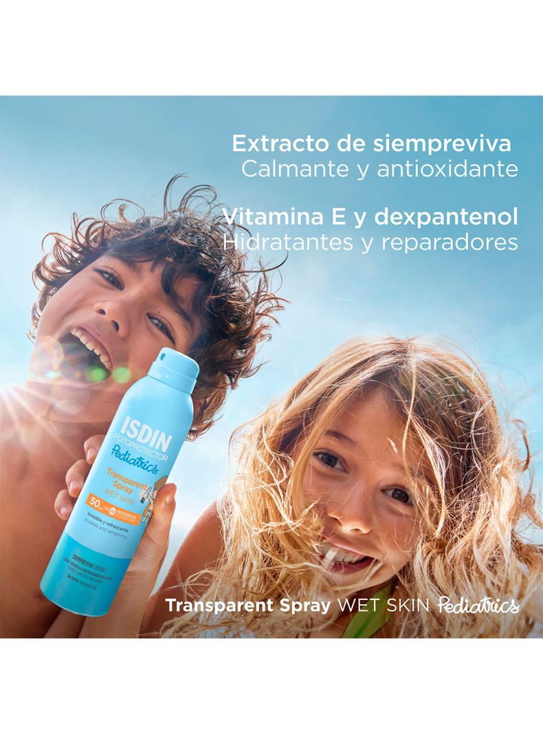 Bloqueador ISDIN Transparent Spray Pediatrics Wet Skin 250 ml SPF 50-3