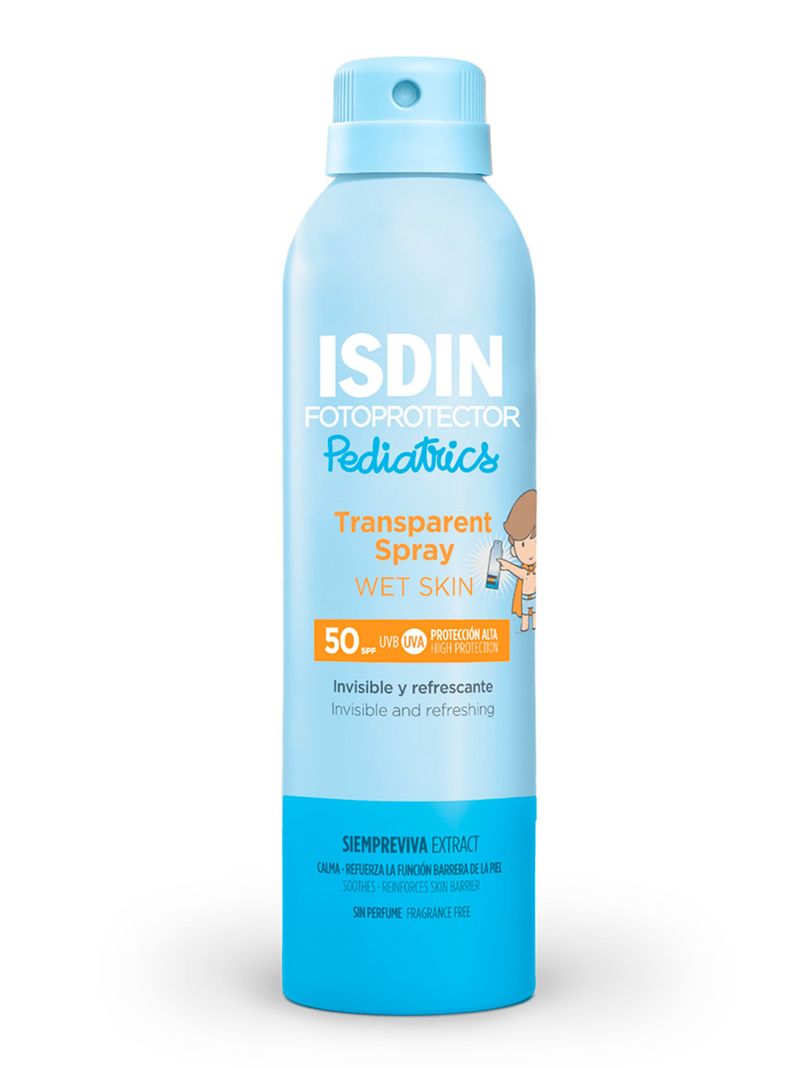 Bloqueador ISDIN Transparent Spray Pediatrics Wet Skin 250 ml SPF 50-0