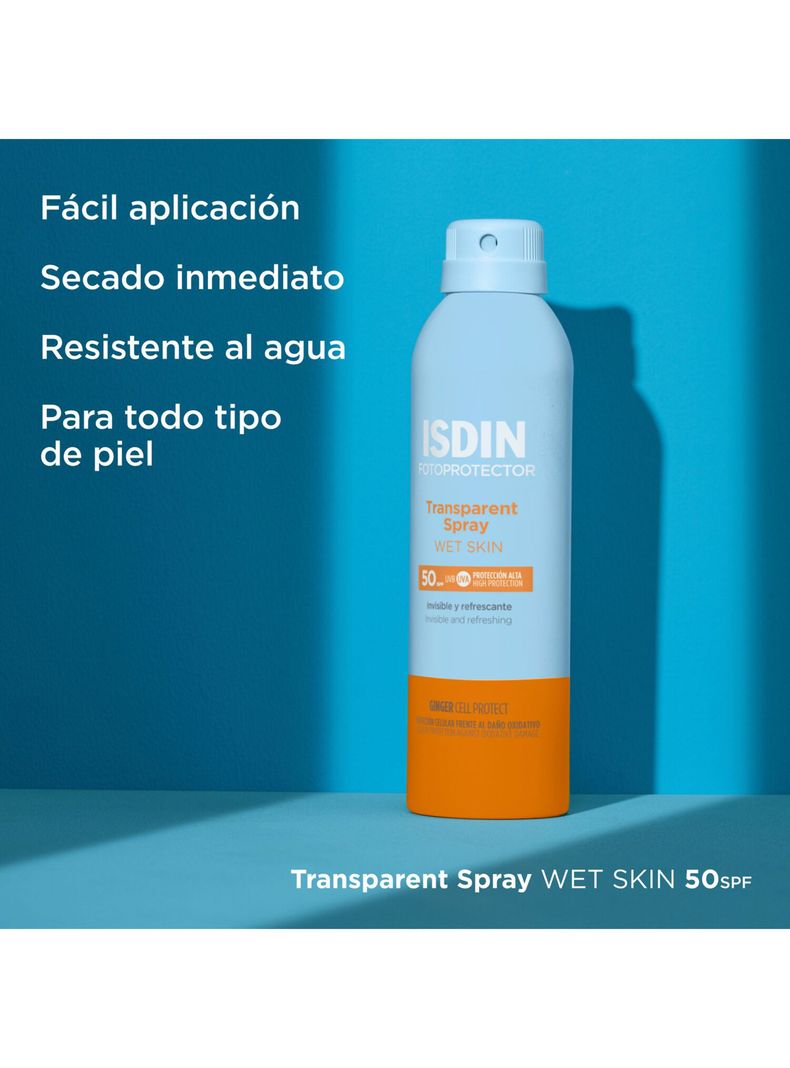 Bloqueador ISDIN Transparent Spray Wet Skin 250 ml SPF 50-3