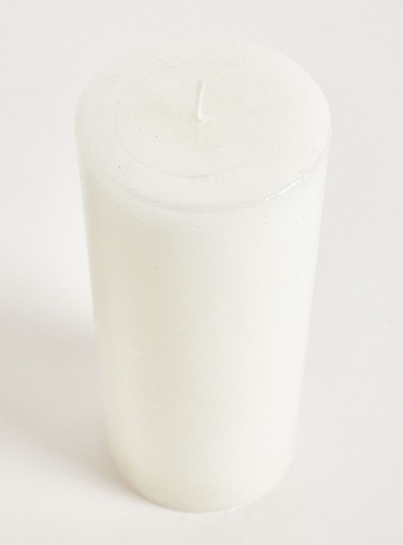 Vela Pilar Blanca 15 cm-2