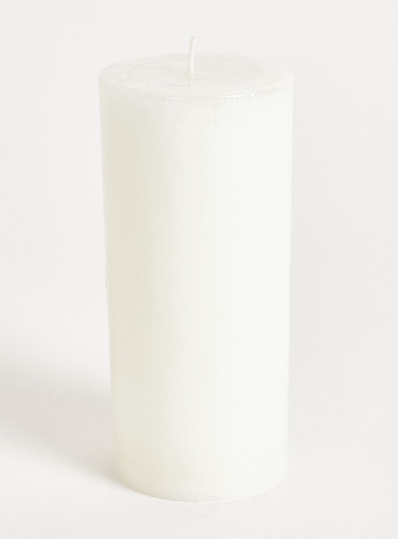Vela Pilar Blanca 15 cm-1