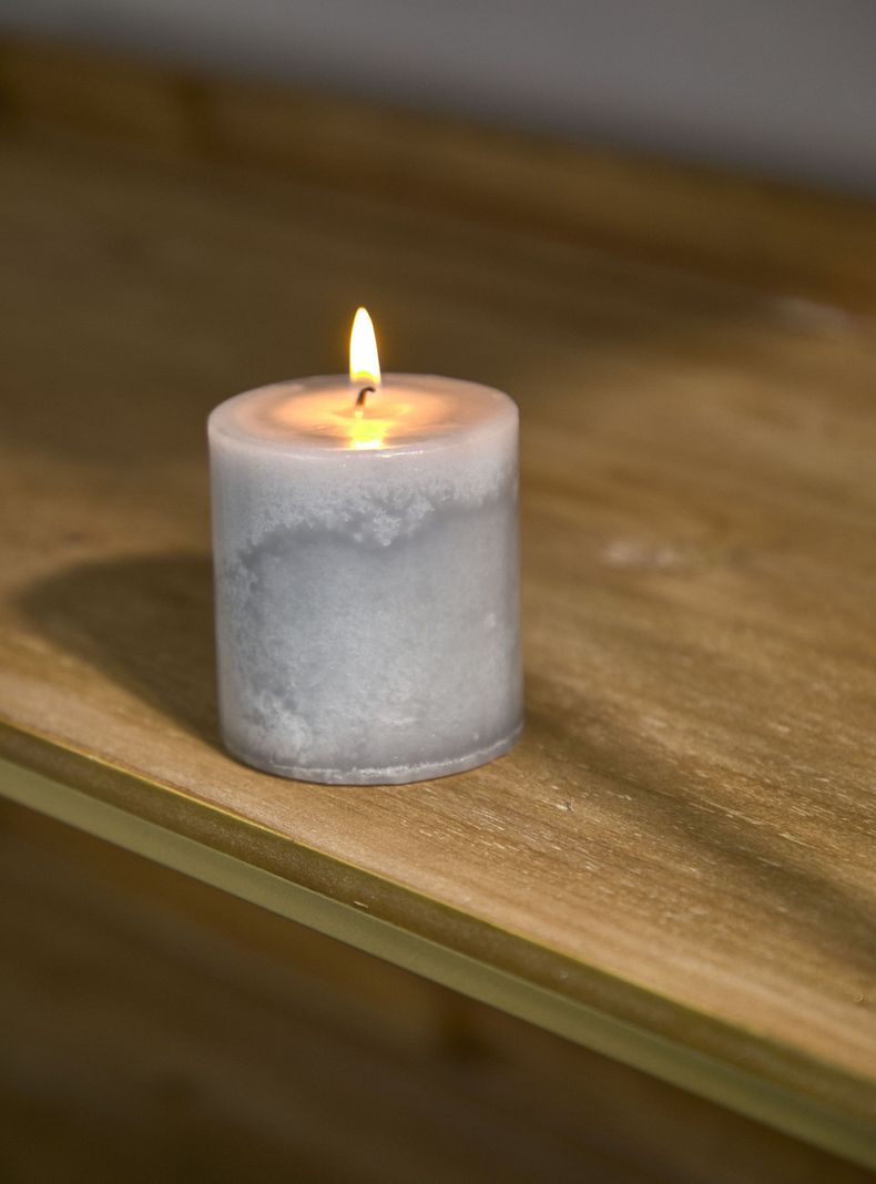Vela Pilar Gris 7.5 cm-4